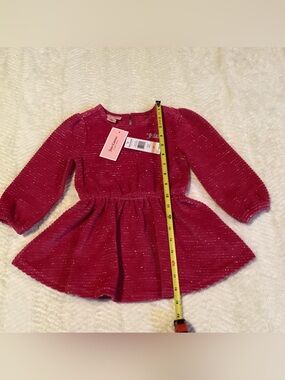 ToddlerGirls Beauty Juicy Couture Sz 2T NWT Hot Pink Silver Glitter Velour Dress